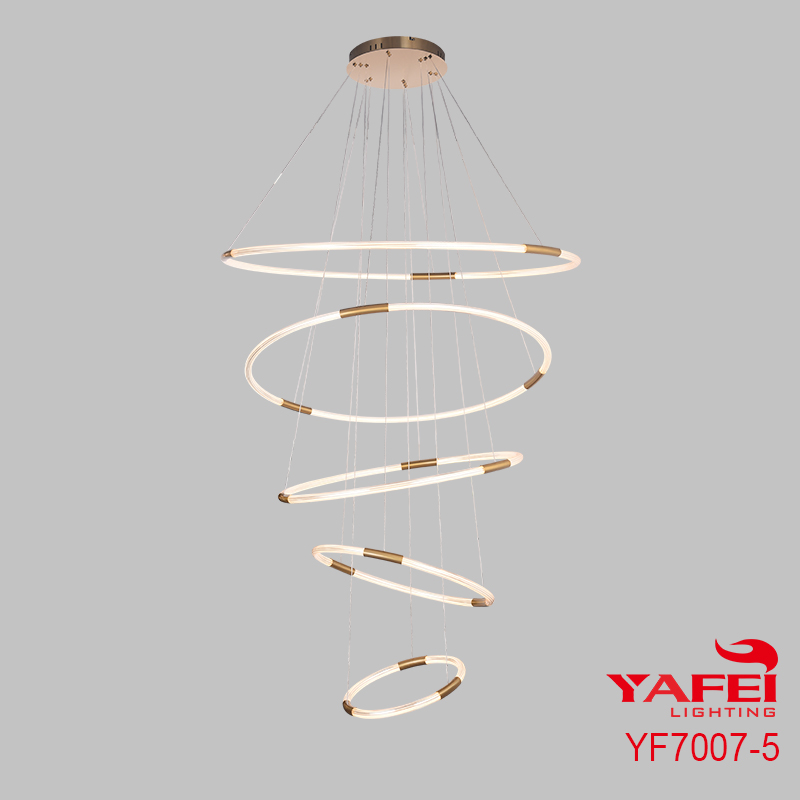 New design rings chandelier pendant light led dimming lights lighting lamp-YF7007