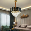 Home Design Lamparas De Techo Golden Crystal Chandelier Hanging Lamp-YF9P99095