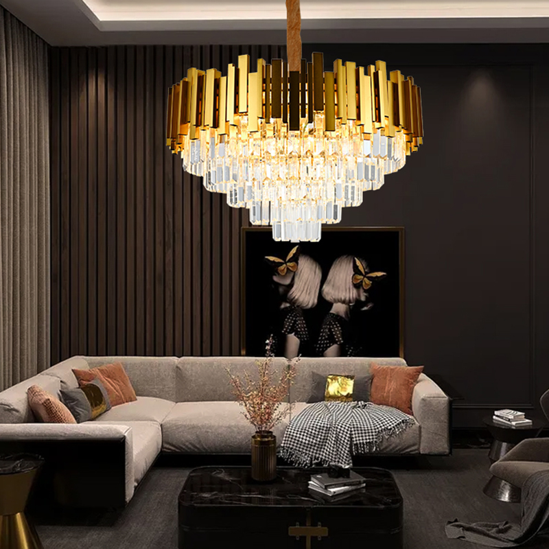 24 Inches Crystal Pendant Lights For Dining Room-YF9P98003B