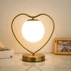 Good quality modern glass indoor lighting led table fixture heart shape desk lamp-YF8T005