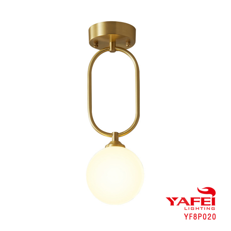 Modern hot sale Fancy Decorative home design wholesale white ball glass table light-YF8P020