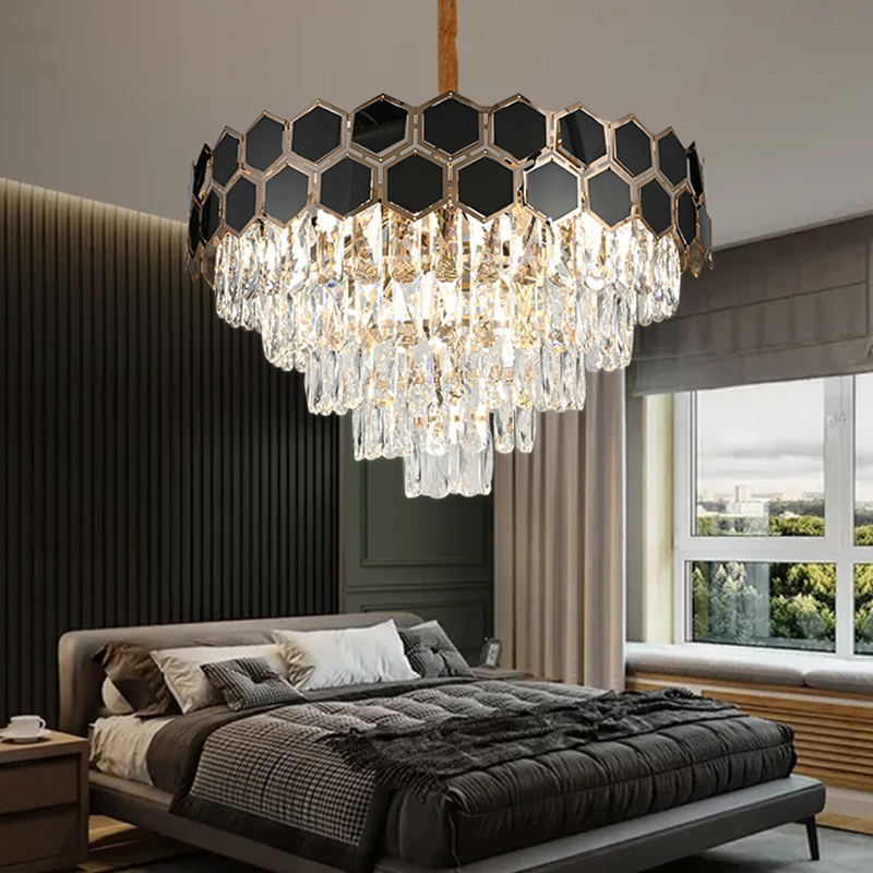 Nordic Round Crystal Pendant Chandelier For Living Room-YF9P99020