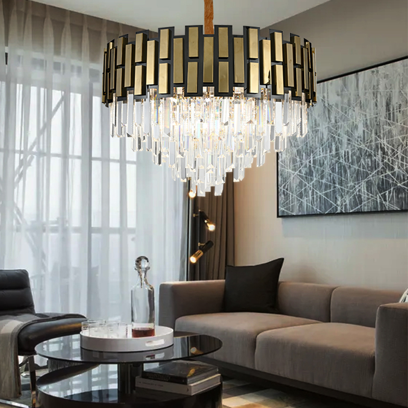 Luxury chandelier lighting fixture K9 Crsytal Pendant Light-YF9P99035B
