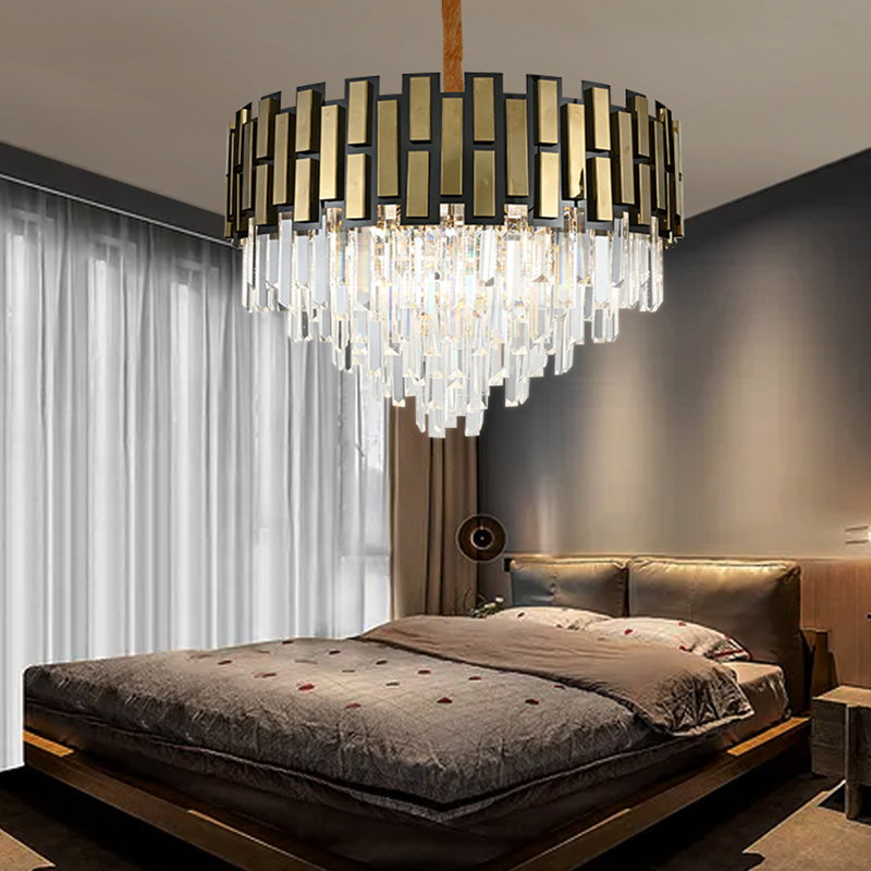 Luxury chandelier lighting fixture K9 Crsytal Pendant Light-YF9P99035B