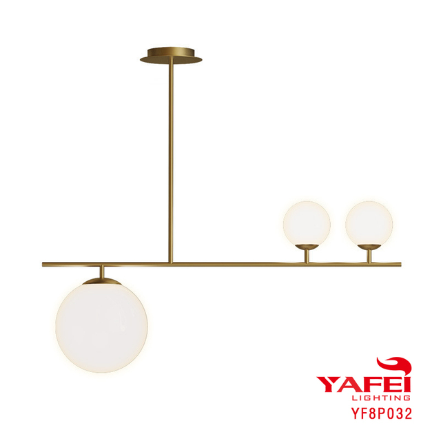 Modern hot sale Fancy Decorative home design wholesale white ball glass table light-YF8P032