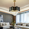 Home Design Lamparas De Techo Golden Crystal Chandelier Hanging Lamp-YF9P99095